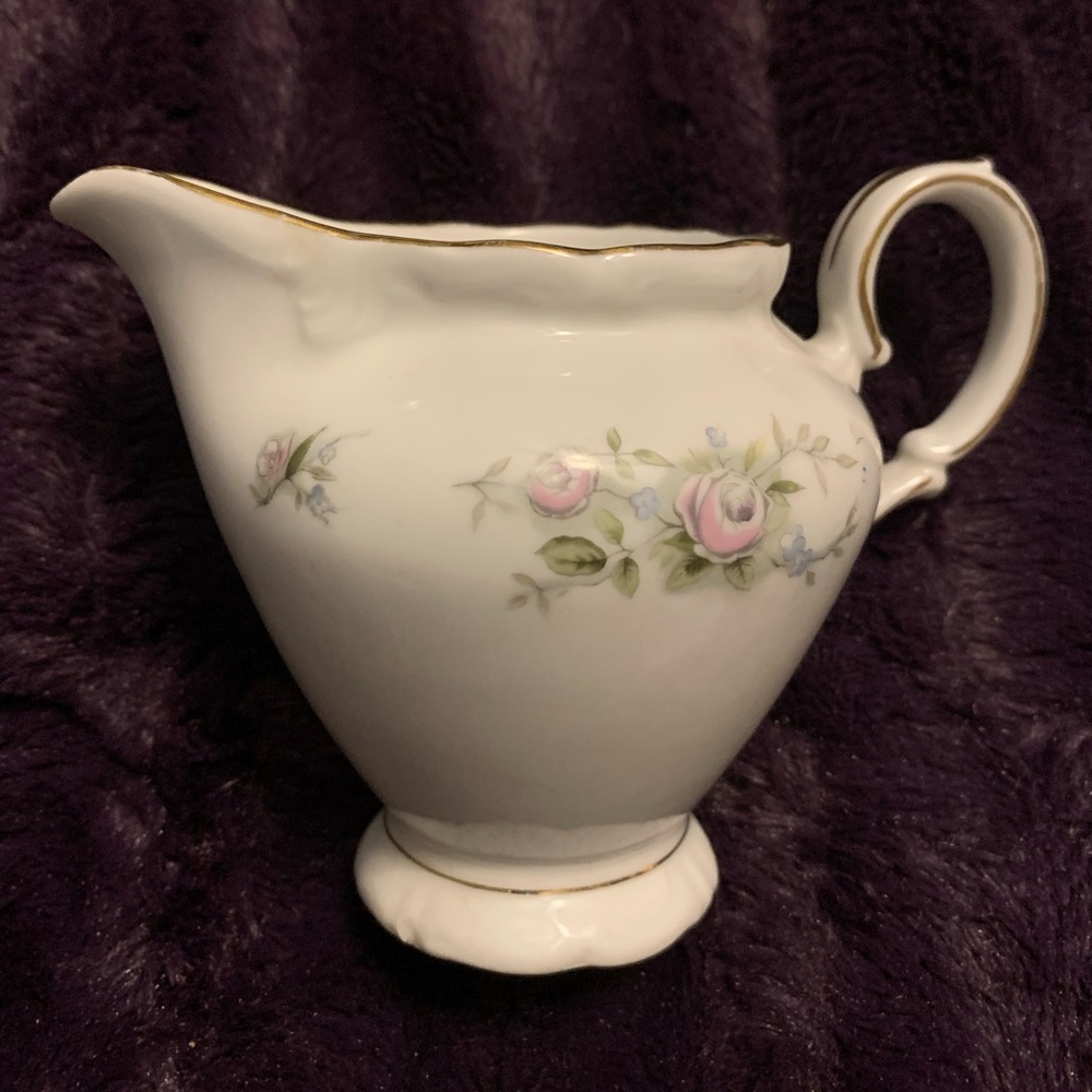 Winterling Bavaria Germany Floral with Gold Creamer